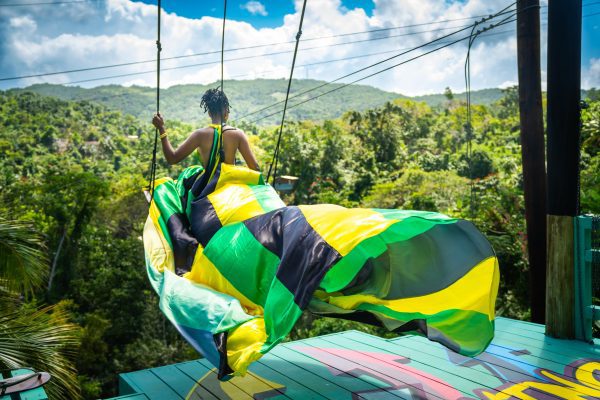 Island Swing with Dress & Drone Photoshoot